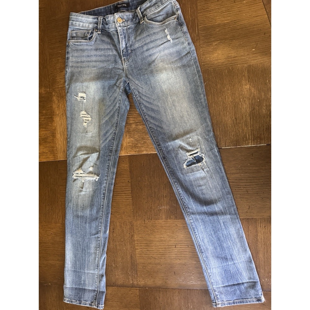 White House Black Market Jeans Women's Size‎ 6R Slim Fit Low-Rise Distressed